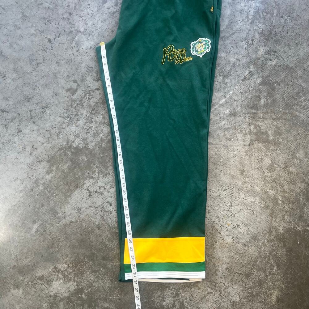 ROCAWEAR Baggy Sweatpants Green Yellow Y2K Hip Hop Deadstock 3XL - Picture 14 of 14